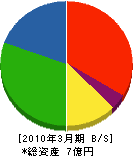 川田建設 貸借対照表 2010年3月期