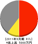 清建設 損益計算書 2011年9月期