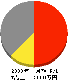 横谷テレビ電気 損益計算書 2009年11月期