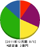 田中光男商会 貸借対照表 2011年12月期
