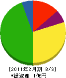 柳沢造園建設 貸借対照表 2011年2月期