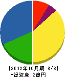 東京管工機材 貸借対照表 2012年10月期