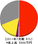 手塚工業 損益計算書 2011年7月期