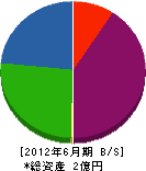 菊住 貸借対照表 2012年6月期