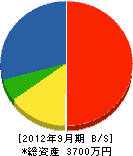 鈴木建設 貸借対照表 2012年9月期