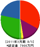 藤田緑地造園 貸借対照表 2011年3月期