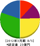 日本機械製作所 貸借対照表 2012年3月期