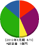 長谷川電気工事店 貸借対照表 2012年8月期