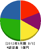 田口建設 貸借対照表 2012年9月期