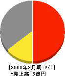 日本クリーナー 損益計算書 2008年8月期