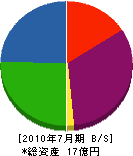 宮崎基礎建設 貸借対照表 2010年7月期