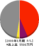 五ケ瀬建設 損益計算書 2008年6月期