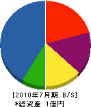 横田造園土木 貸借対照表 2010年7月期