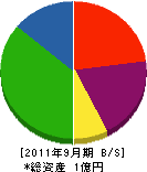 松根企画 貸借対照表 2011年9月期