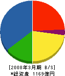 日新電機 貸借対照表 2008年3月期