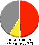 山田管設工業 損益計算書 2008年3月期