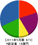 田中社寺 貸借対照表 2011年5月期