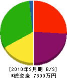 中川設備 貸借対照表 2010年9月期