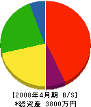 小川水道 貸借対照表 2008年4月期