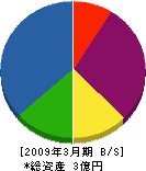 萩原建設 貸借対照表 2009年3月期