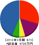 阿武隈建設 貸借対照表 2012年3月期