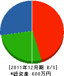 藤井電設 貸借対照表 2011年12月期