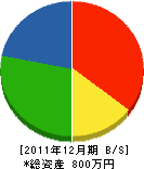 上川原緑園 貸借対照表 2011年12月期