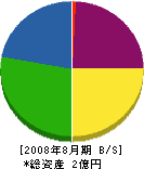 九州基礎 貸借対照表 2008年8月期