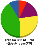太田電気商会 貸借対照表 2011年12月期