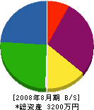 新田工務店 貸借対照表 2008年8月期