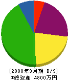唐沢建設 貸借対照表 2008年9月期