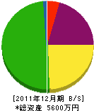 涌井電機 貸借対照表 2011年12月期
