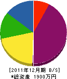 北野芳光園 貸借対照表 2011年12月期