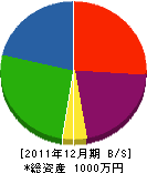 真田工務所 貸借対照表 2011年12月期