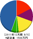 辻住宅設備 貸借対照表 2011年12月期