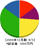 片岡水道商会 貸借対照表 2009年12月期