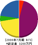 鈴柴建設工業 貸借対照表 2008年7月期