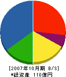 旭テクネイオン 貸借対照表 2007年10月期