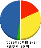 松井建設 貸借対照表 2012年10月期