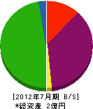 西日本技建興業 貸借対照表 2012年7月期