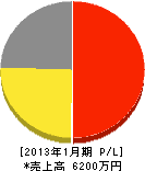 西日本防災 損益計算書 2013年1月期