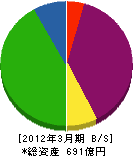辰野 貸借対照表 2012年3月期