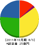 東京ワックス 貸借対照表 2011年10月期