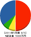 京津商会 貸借対照表 2011年5月期