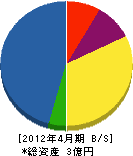 宇佐美松鶴堂 貸借対照表 2012年4月期