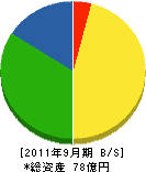 桜井建設 貸借対照表 2011年9月期