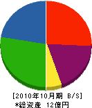 時田工務店 貸借対照表 2010年10月期