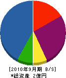 近江花勝造園 貸借対照表 2010年9月期