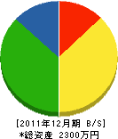 ヨコヤマ電設 貸借対照表 2011年12月期