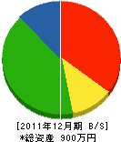 伊井塗装 貸借対照表 2011年12月期